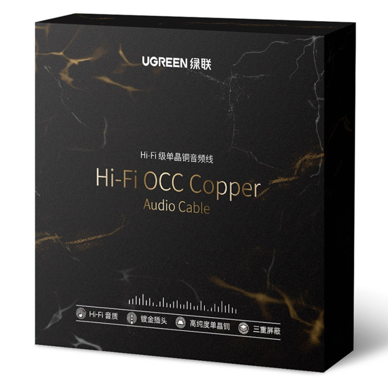 Audio Cable UGREEN 3.5mm Male to Male Hi-Fi OCC Copper - 2m 10957