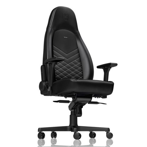 Игровое Кресло Noblechairs ICON черный, Платиновый белый