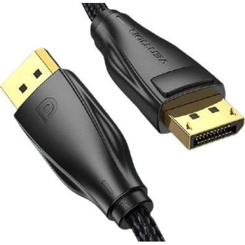 כבל Vention DP 1.4 8K/60Hz 32Gbps Gold Plated 2m HCCBH צבע שחור