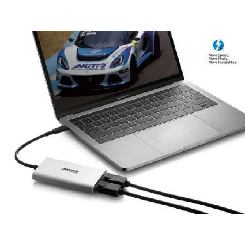 Adapter Akitio T3-2DP Thunderbolt 3 to 2xDP 1.2 TB32DP00-001