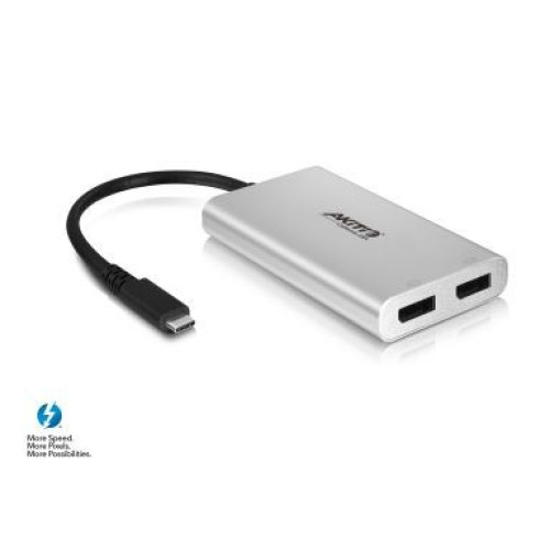 Adapter Akitio T3-2DP Thunderbolt 3 to 2xDP 1.2 TB32DP00-001