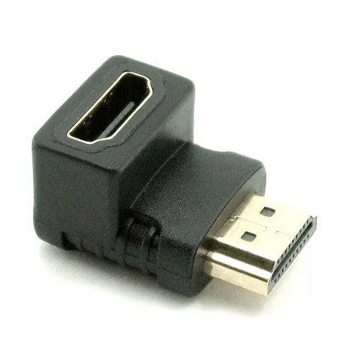 Screen Adapter Gold Touch HDMI Male To Female 90° Plug Adapter Color: black..