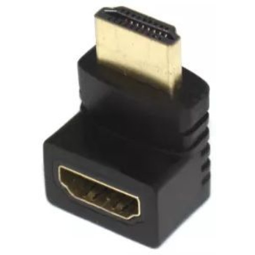 Adapter Gold Touch HDMI Male To Female 90° Adapter - Up Color: black..