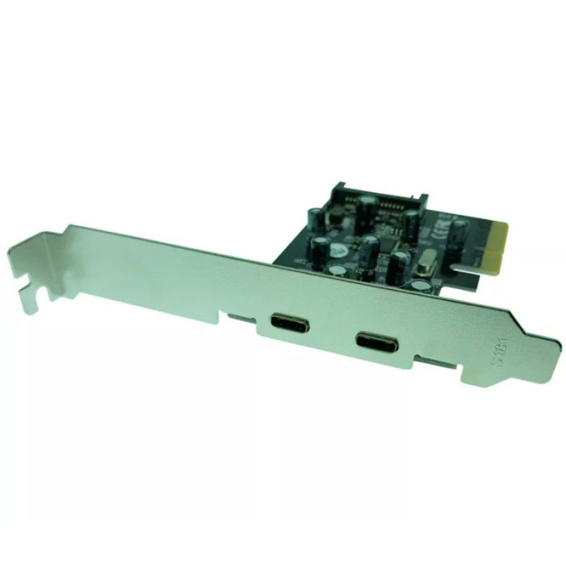 Expansion Card Gold Touch PCIe Card With 2Ports USB3.1 Type C SU-PCIE-USBC-2