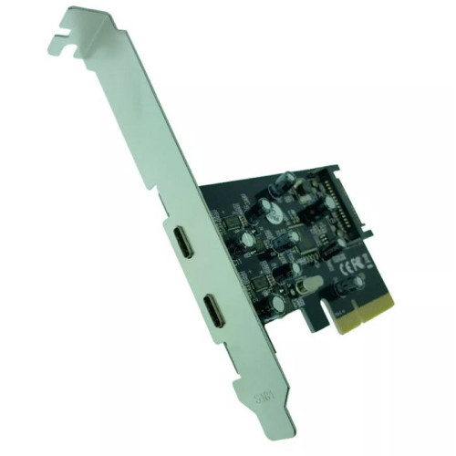 Expansion Card Gold Touch PCIe Card With 2Ports USB3.1 Type C SU-PCIE-USBC-2