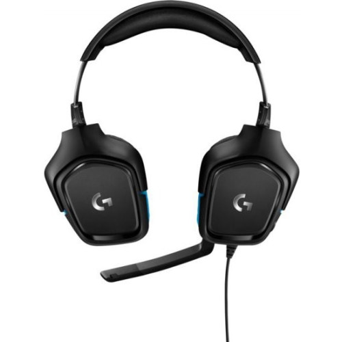 אוזניות גיימינג חוטיות Logitech G432 7.1 Surround Sound צבע שחור, כחול