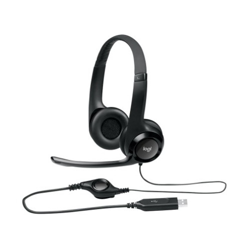 Wireless Mono Over-Ear Headphones with Built-in Microphone Logitech H390