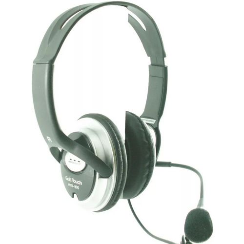 Wired Headphones + Microphone Gold Touch HYG-800