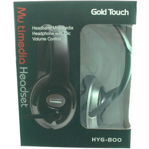 Wired Headphones + Microphone Gold Touch HYG-800