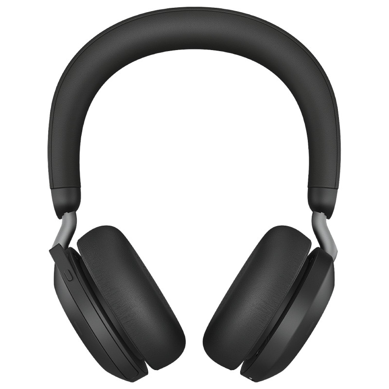 Wireless headband headphones with built-in microphone and charging station