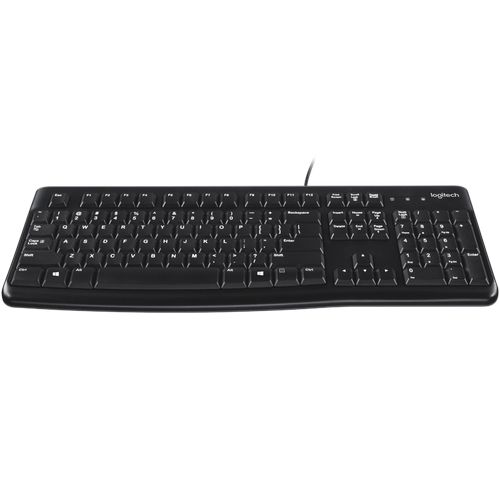 מקלדת חוטית Logitech K120 צבע שחור