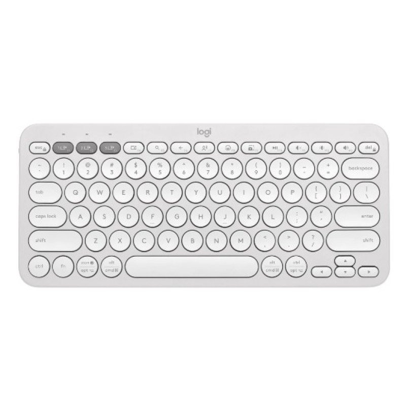 Bluetooth Wireless Keyboard Logitech Pebble Keys 2 K380s Tonal White..