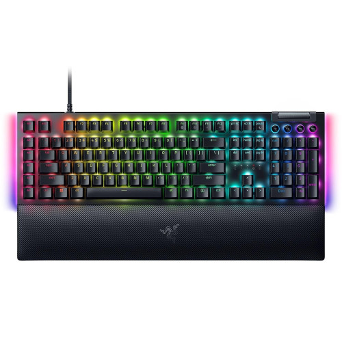 מקלדת גיימינג RAZER BlackWidow V4 Green Switch שחור..