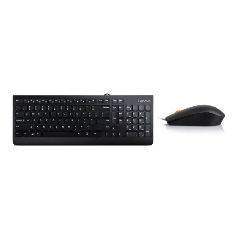 Wired Keyboard and Mouse Set Lenovo 300 USB Combo Color: black