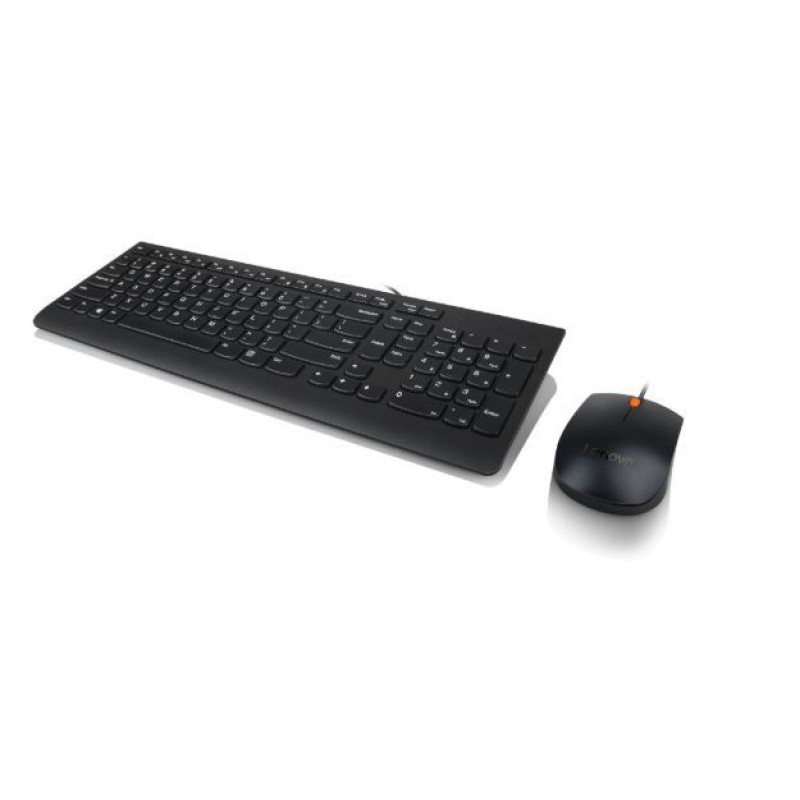 Проводная Клавиатура и Мышь Lenovo 300 USB Combo Цвет: черный