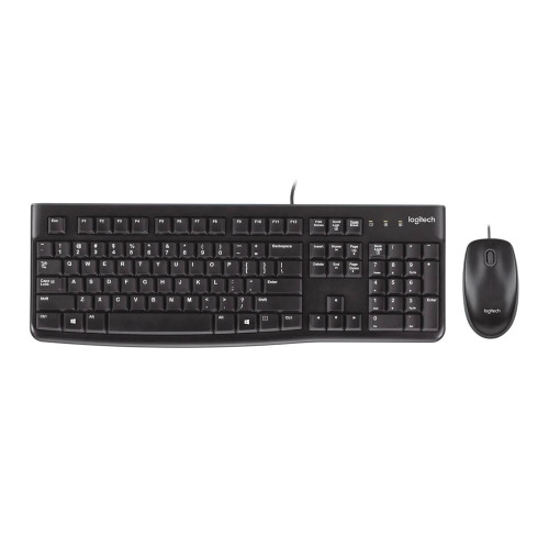 סט מקלדת ועכבר חוטי Logitech MK120 920-002586 צבע שחור