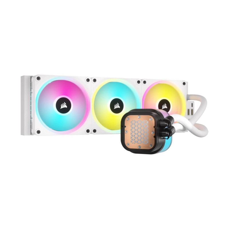 Водяное охлаждение Corsair iCUE LINK H150i LCD Liquid CPU Cooler, לבן 360mm