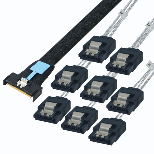 Cable IPPON MCIO X8 to 8xSATA 50cm Data CST-MS708