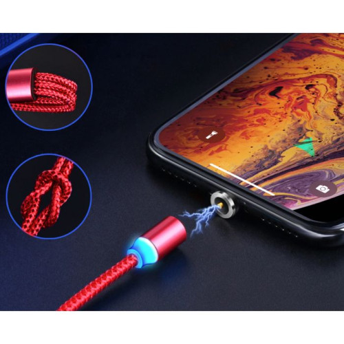 Charging Cable with magnet Magnetic Type-C Charging 2m red..