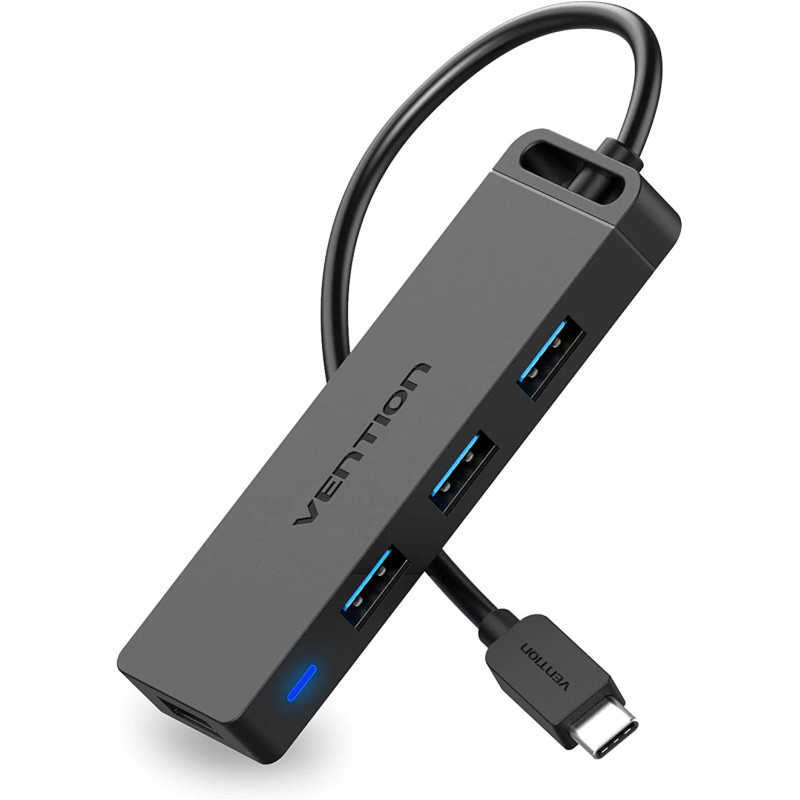 USB Splitter Vention USB-C 3.1 Gen1 to USB-Ax4 1m with micro USB Optional Power