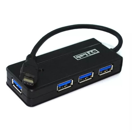 USB Splitter St-Lab USB3.0-C 4-Ports Pocket Hub ST-U-1250 Color:black..