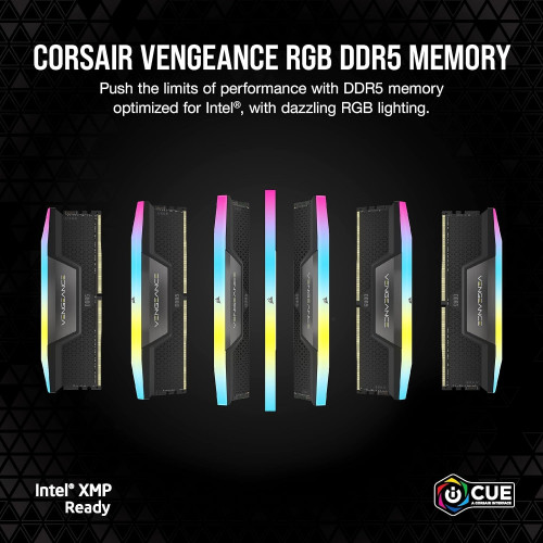 זיכרון לנייח DRAM Corsair VENGEANCE RGB CMH96GX5M2B5200C38 KIT 96GB (2X48GB)