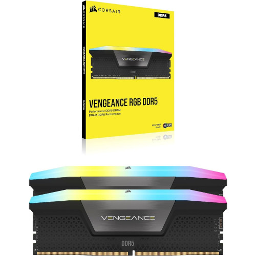 זיכרון לנייח DRAM Corsair VENGEANCE RGB CMH96GX5M2B5200C38 KIT 96GB (2X48GB)