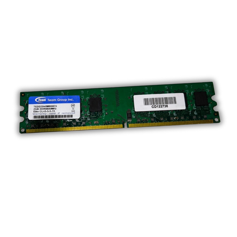 Desktop Memory DRAM TeamGroup 2GB DDR2 800MHz CL=5-5-5-15 TEDD2048M800C5 2GB..