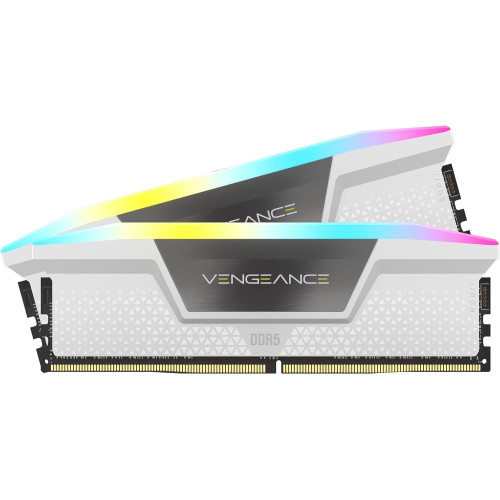 זיכרון לנייח DRAM Corsair VENGEANCE RGB CMH64GX5M2B6000C40W KIT 64GB (2X32GB)