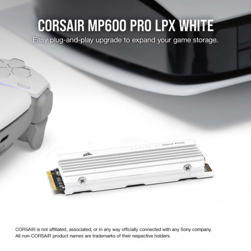 SSD Диск Corsair MP600 PRO LPX 4TB PCIe Gen4 x4 NVMe M.2 - PS5 Compatible