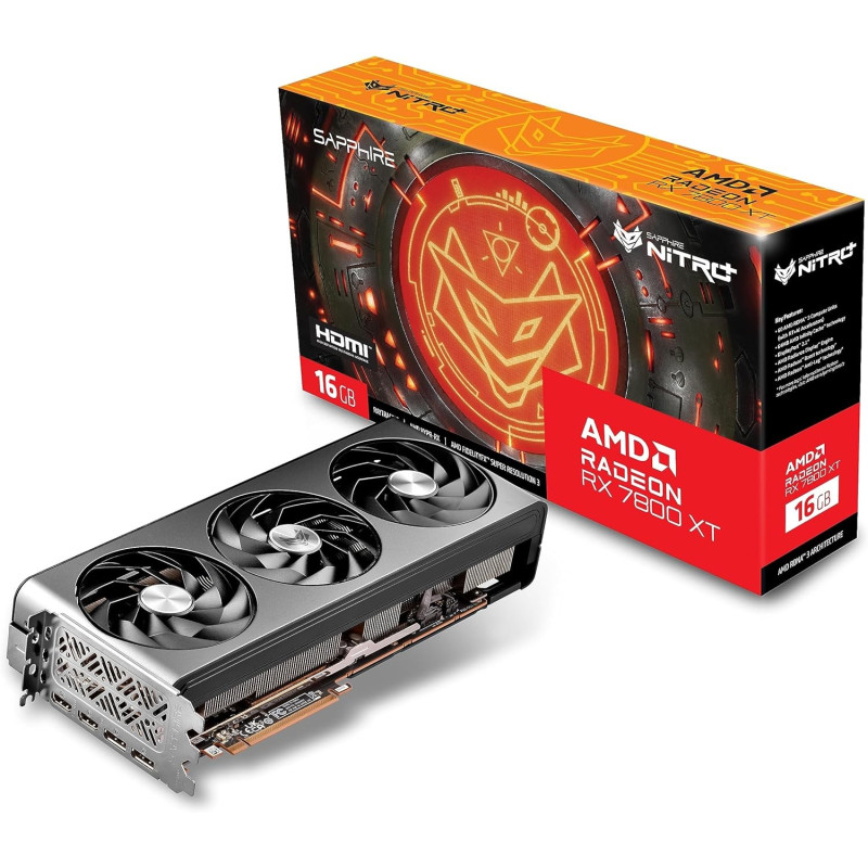 Video Card Sapphire NITRO+ AMD Radeon RX 7800 XT 16GB 11330-01-20G