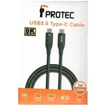USB-C Cable Protec DM298 USB 5.0 1m 240W DM298