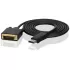 כבל מסך DisplayPort to DVI 1.8m צבע שחור