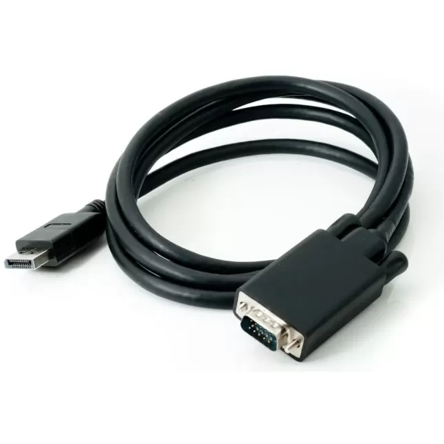 כבל מסך DisplayPort to VGA 1.8m צבע שחור