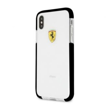 Чехол для iPhone X FERRARI ACRYLIC с логотипом ON TRACK, черный CG Mobile