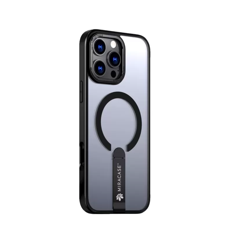 Smartphone cover Miracase MIRASTAND MAGSAFE iPhone 16 Pro black Smartphone cover Miracase MIRASTAND MAGSAFE iPhone 16 Pro black