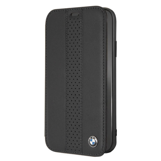 Genuine leather book cover for iPhone XR in black, official BMW CG Mobile Genuine leather book cover for iPhone XR in black, official BMW CG Mobile