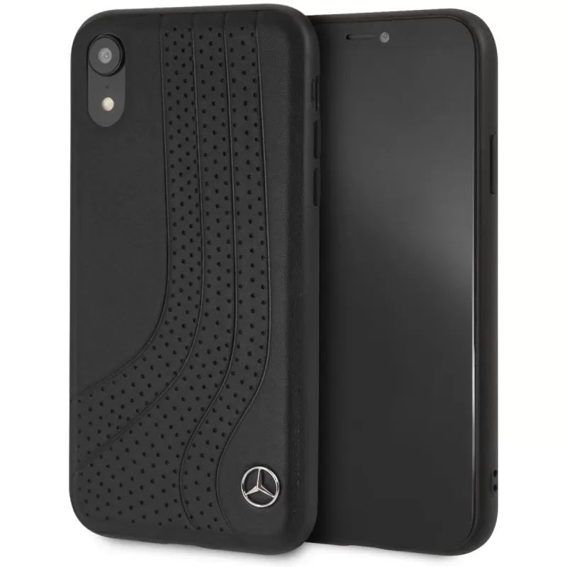כיסוי קשיח מעור אמיתי CG Mobile Mercedes-Benz New Bow 1 iPhone XR שחור כיסוי קשיח מעור אמיתי CG Mobile Mercedes-Benz New Bow 1 iPhone XR שחור