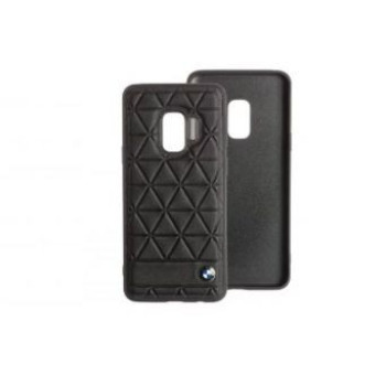 Official black genuine leather hard cover for Samsung Galaxy S9 by BMW CG Official black genuine leather hard cover for Samsung Galaxy S9 by BMW CG