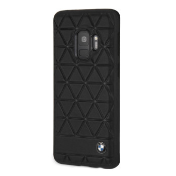 Official black genuine leather hard cover for Samsung Galaxy S9 by BMW CG Official black genuine leather hard cover for Samsung Galaxy S9 by BMW CG