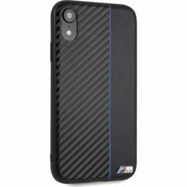 IPhone XR BMW M COLLECTION Carbon PU Red Stripe Hard Case - Navy CG Mobile