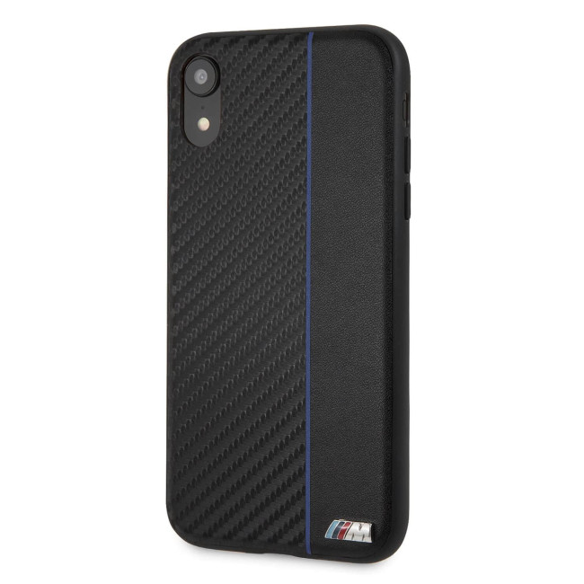 IPhone XR BMW M COLLECTION Carbon PU Red Stripe Hard Case - Navy CG Mobile