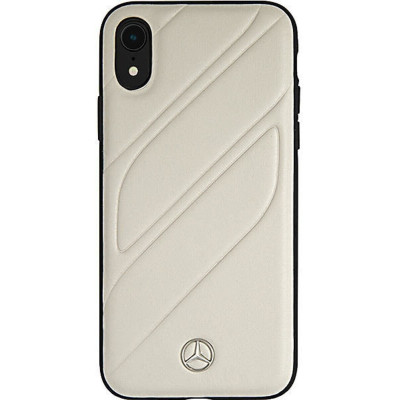 Чехол из кожи для iPhone XR серого цвета, официальный от Mercedes. CG Mobile Чехол из кожи для iPhone XR серого цвета, официальный от Mercedes. CG Mobile