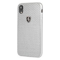 Жесткий чехол из карбона (углерода) для iPhone XR, серебристый, официальный Жесткий чехол из карбона (углерода) для iPhone XR, серебристый, официальный
