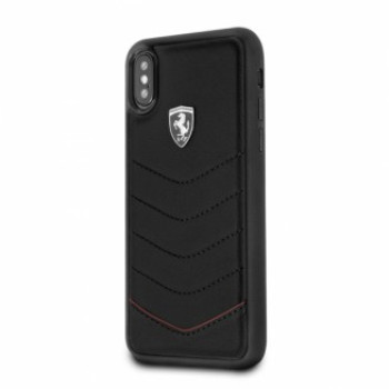 Official Ferrari black leather hard case for iPhone X/XS CG Mobile Color:black