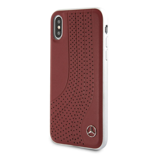 Official Mercedes brown leather hard cover for iPhone X/XS CG Mobile