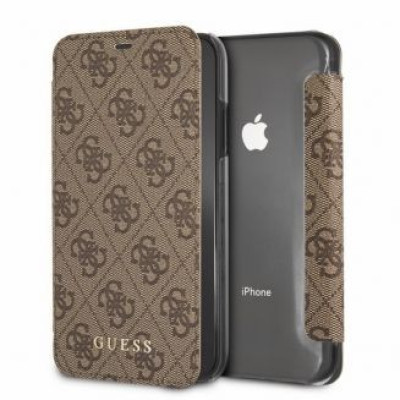 כיסוי ספר לאייפון XR בצבע חום GUESS רשמי CG Mobile כיסוי ספר לאייפון XR בצבע חום GUESS רשמי CG Mobile