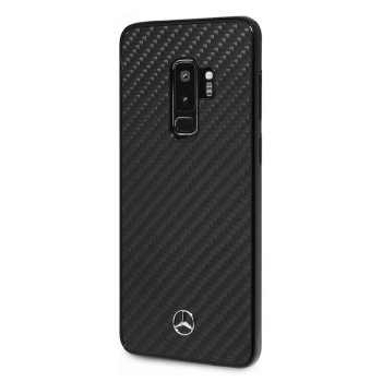 Жесткий чехол из карбона (углерода) для Samsung Galaxy S9+ в черном цвете,