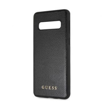 Жёсткий кожаный чехол CG Mobile Samsung Galaxy S10+ GUESS Цвет:черный