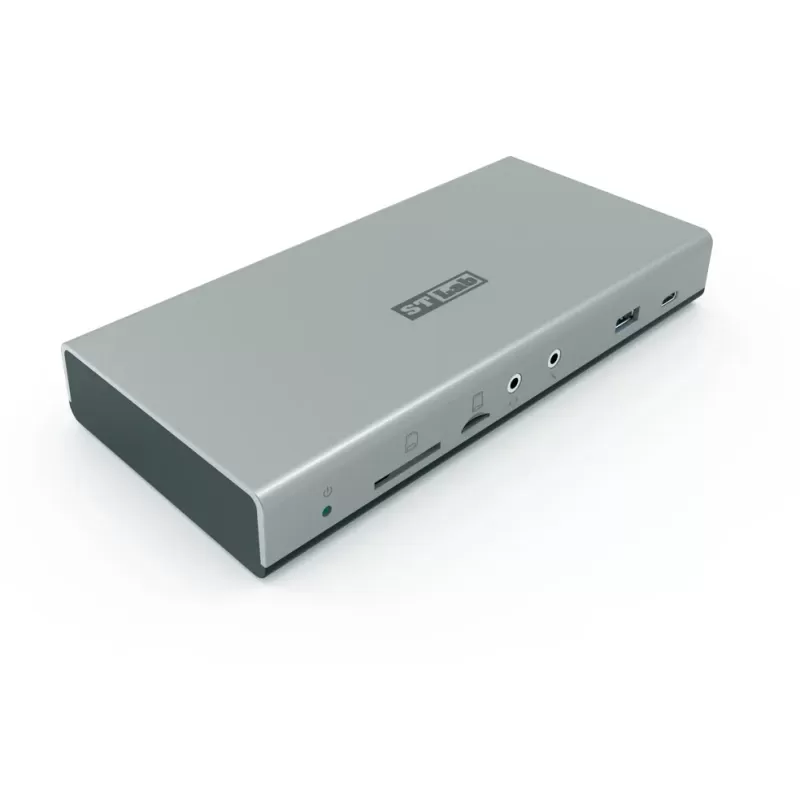 תחנת עגינה St-Lab U-2440 USB 10G Dual Display Docking Station HDMI+DVI with Card Reader ST-U-2440